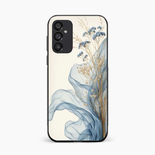 Soft Blue Floral Samsung S25 Back Cover