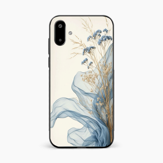 Soft Blue Floral Samsung F07 Back Cover