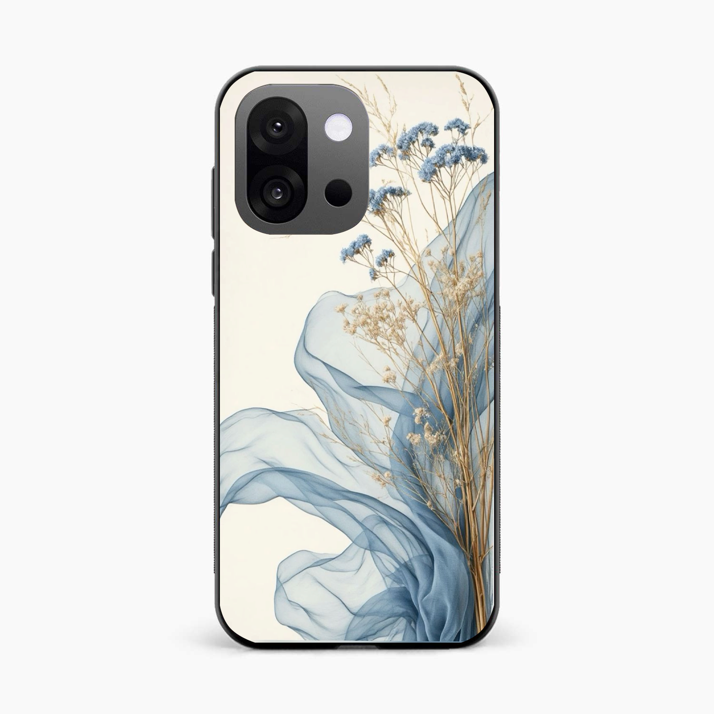 Soft Blue Floral OnePlus 13s Back Cover