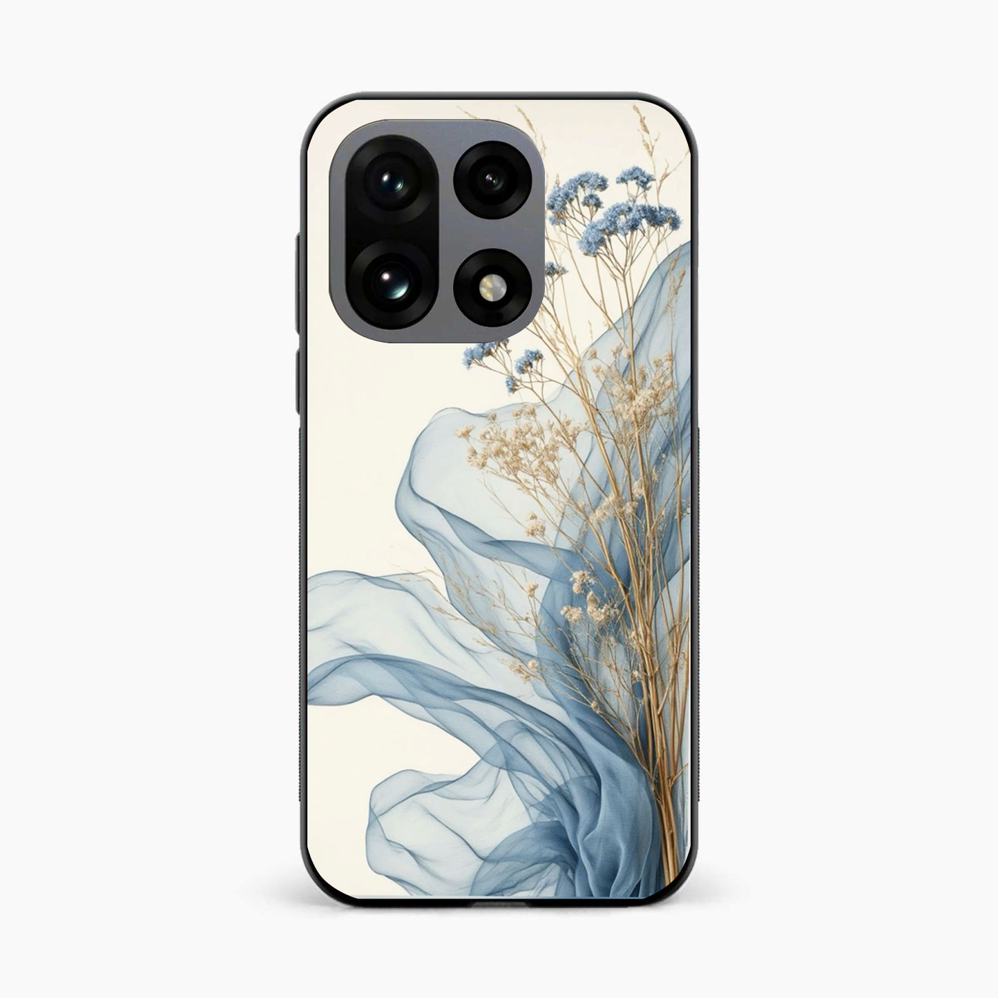 Soft Blue Floral OnePlus 15 5G Back Cover