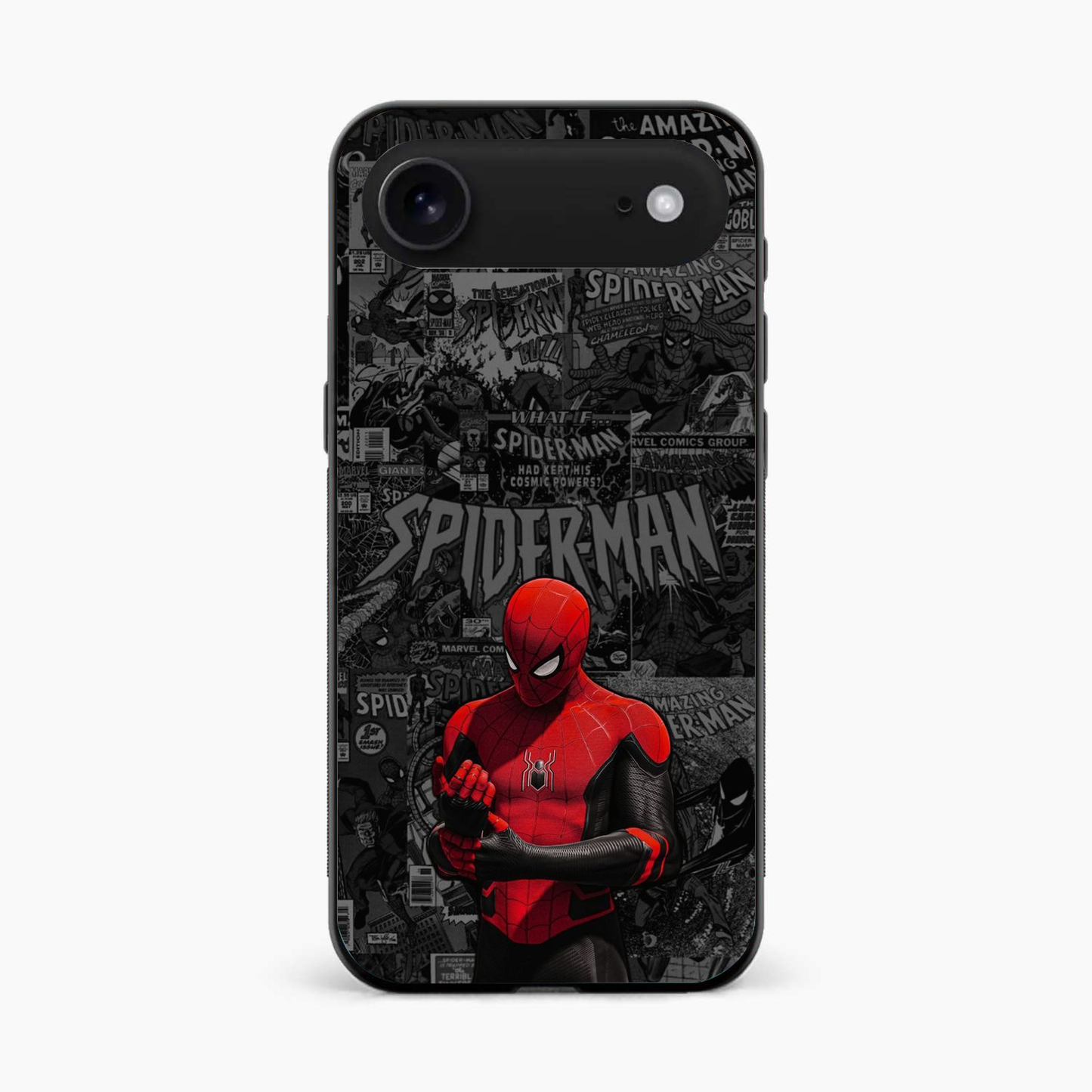 Spider Man Black Theme Iphone 17 Air Back Cover