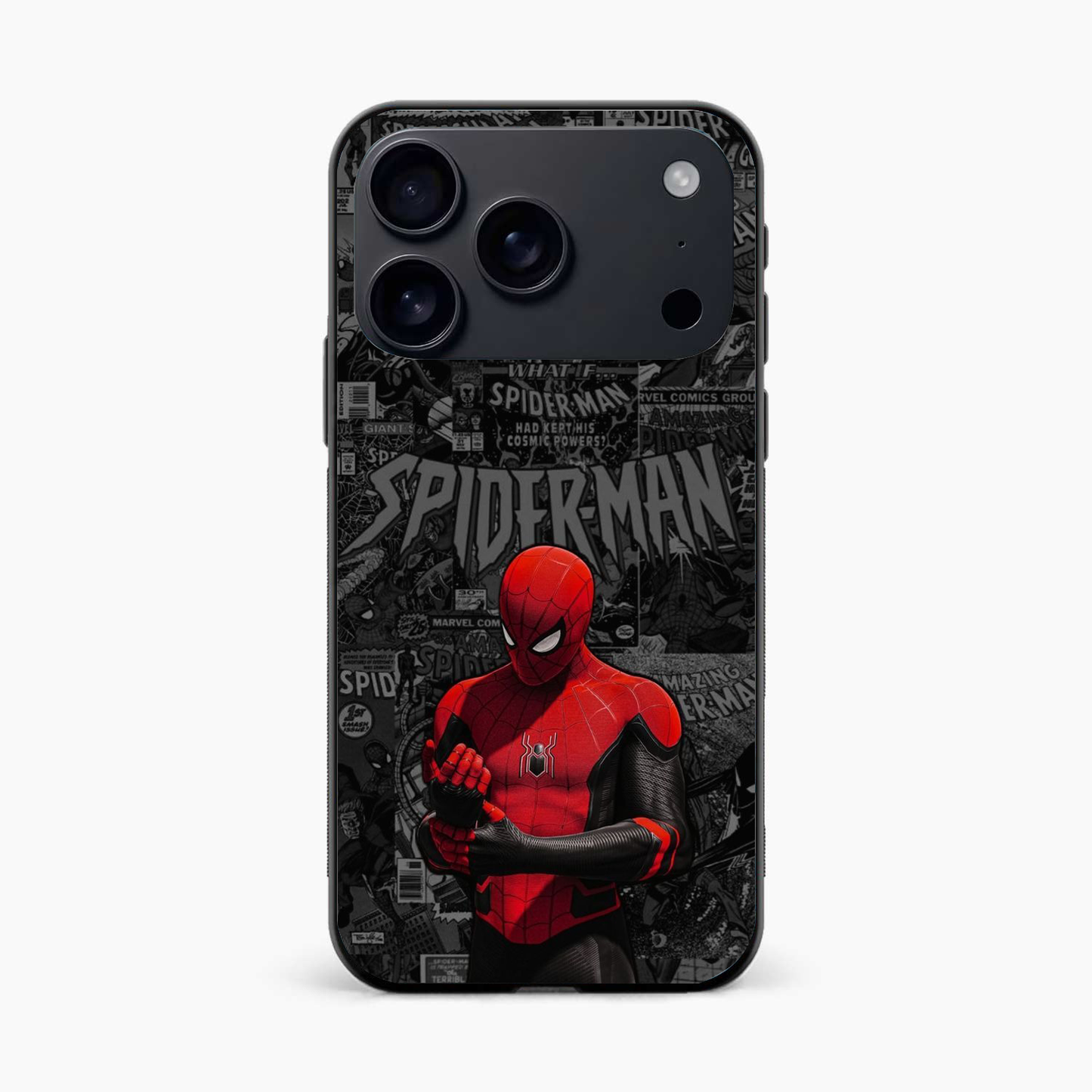 Spider Man Black Theme Iphone 17 Pro Max Back Cover