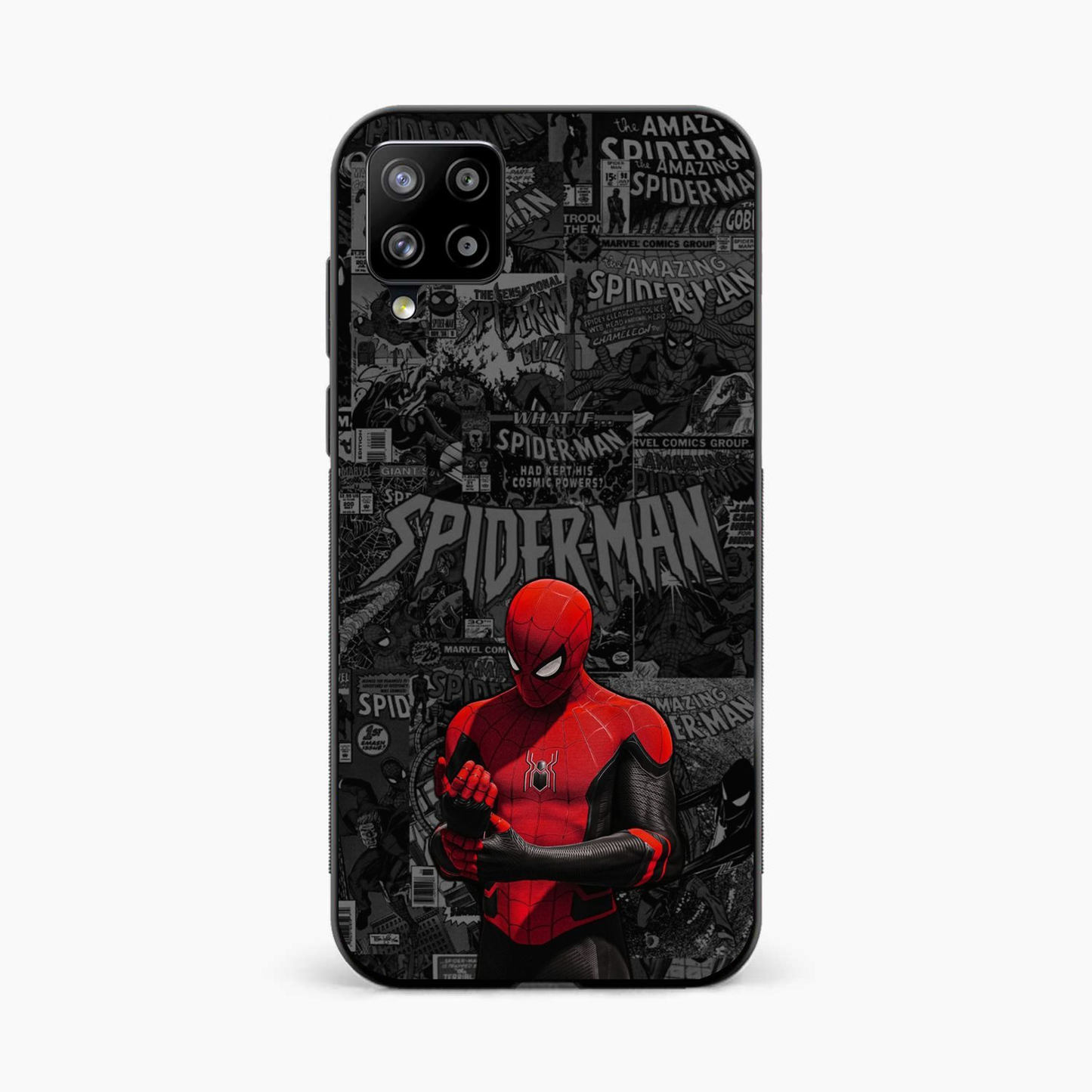 Spider Man Black Theme Samsung A12 Back Cover