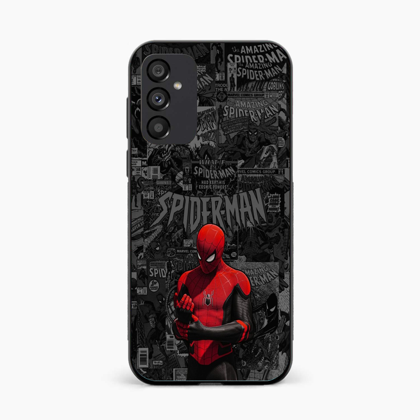 Spider Man Black Theme Samsung A15 Back Cover