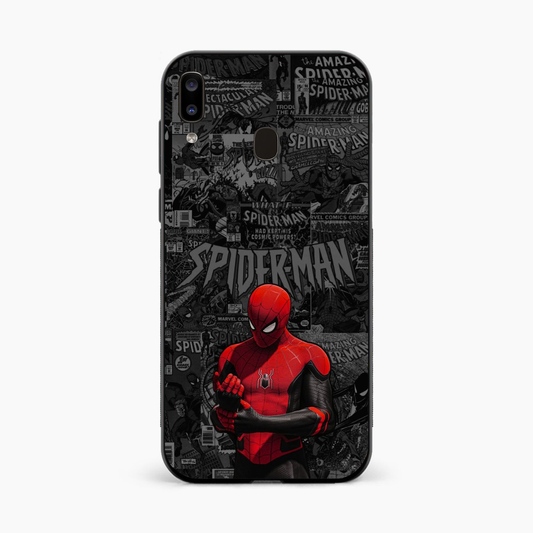 Spider Man Black Theme Samsung A20 Back Cover