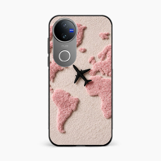Pink Travel Mood Vivo V50 5G Back Cover