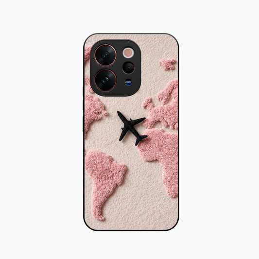 Pink Travel Mood Vivo V70 5G Back Cover