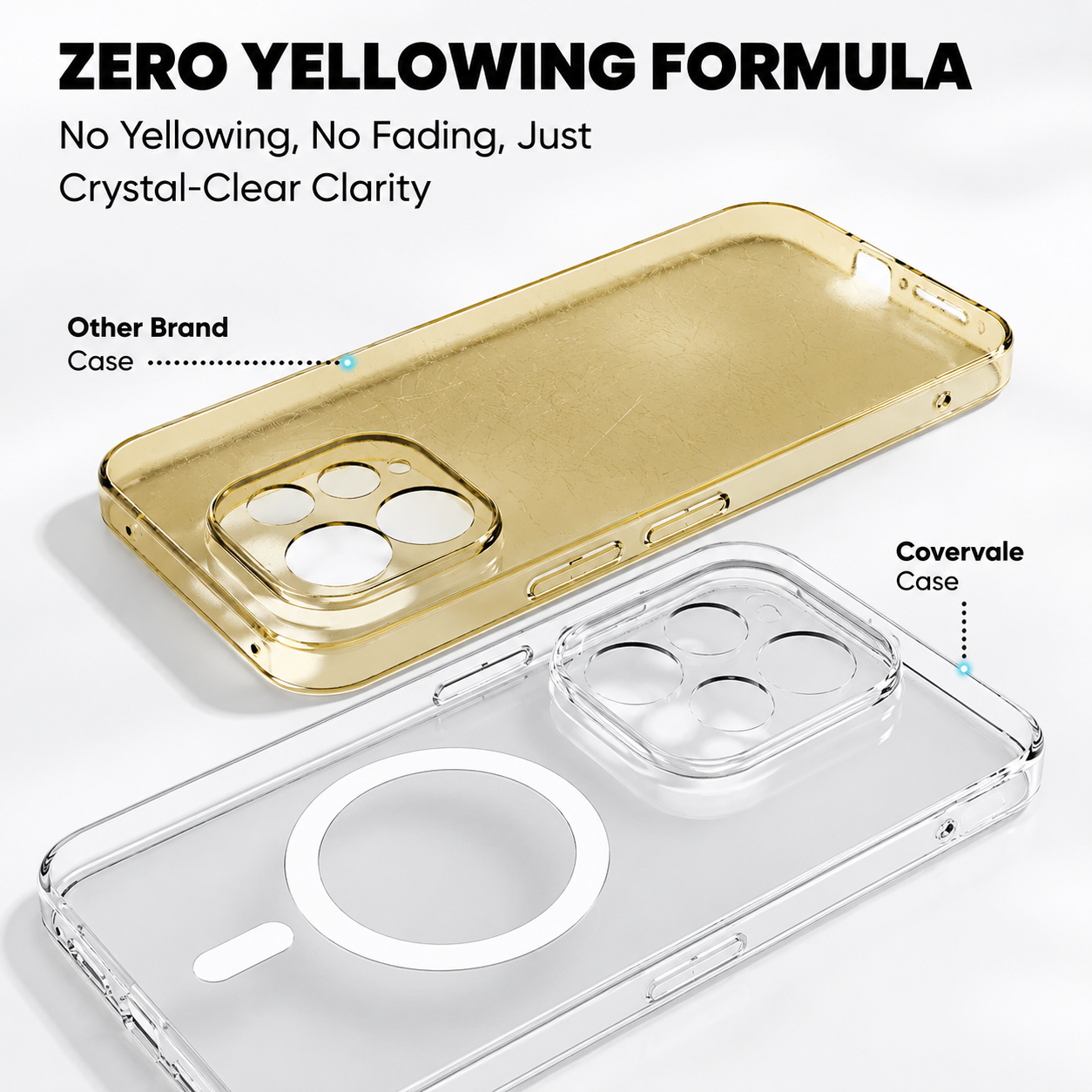 Vivo V70 Elite Anti-Yellow Clear Back Case
