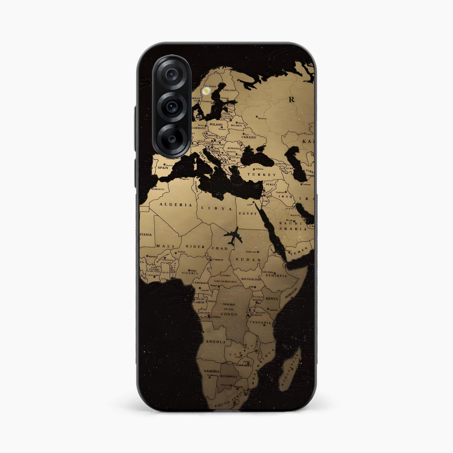 World Map Samsung A36 Back Cover