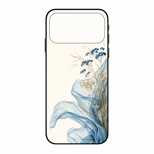 Soft Blue Floral Iphone 17 Pro Back Cover