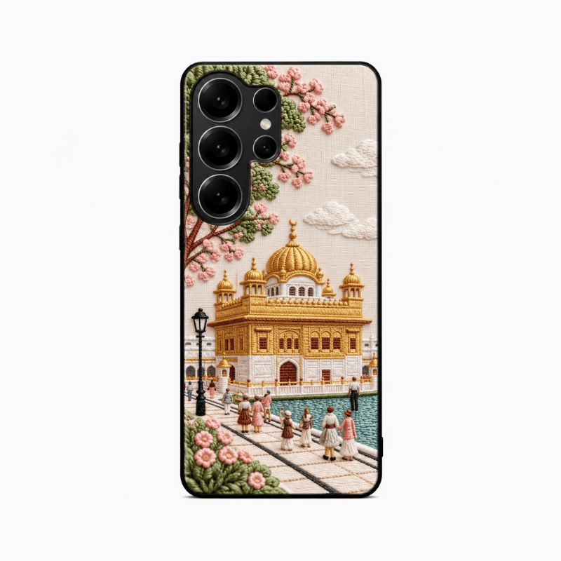 Golden Temple Blossom Premium Samsung S24 Ultra Back Cover